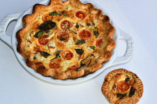 Tomato Quiche with Smoked Mozzarella 